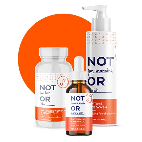 Sibu NotOr Omega 7 Sea Buckthorn Oil Soft Gels, Anytime Face Wash, Facial Defense Oil, Skin Cleansing, Skin Moisturizing Core Kit