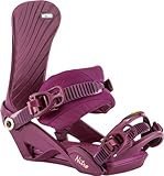 Nitro Snowboards Damen IVY Bdg’19 Freeride Freestye All-Mountain Highend Carving Snowboardbindung komfortable Allroundbindung Bindungen, Port rot, S/M