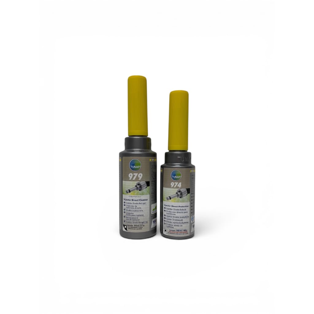 Tunap Microflex 979 - Juego de limpiador directo de inyectores de gasolina, 300 ml + 974, protección directa, gasolina