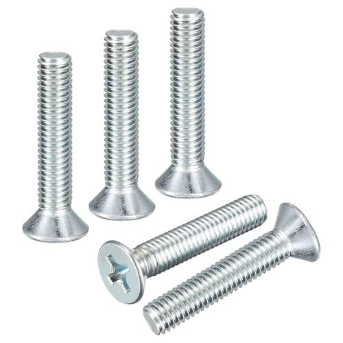 DTGN #10-32x1 Phillips Flat Head Machine Screw Zinc Plated 50pcs