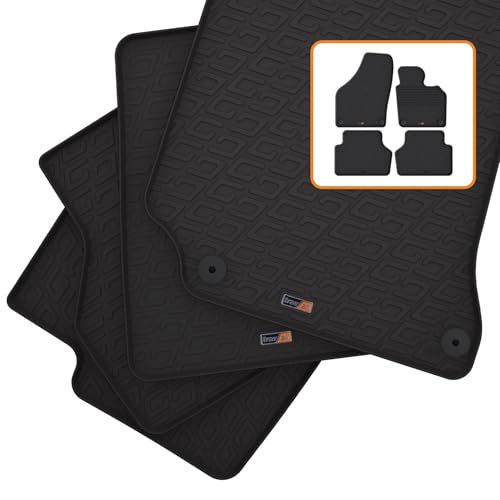 TRAVALL Rubber Car Mats (set of 4) compatible with VW Tiguan (2007-2016) 7 TRAVALL Rubber Car Mats (set of 4) compatible with VW Tiguan (2007-2016) - Image 7