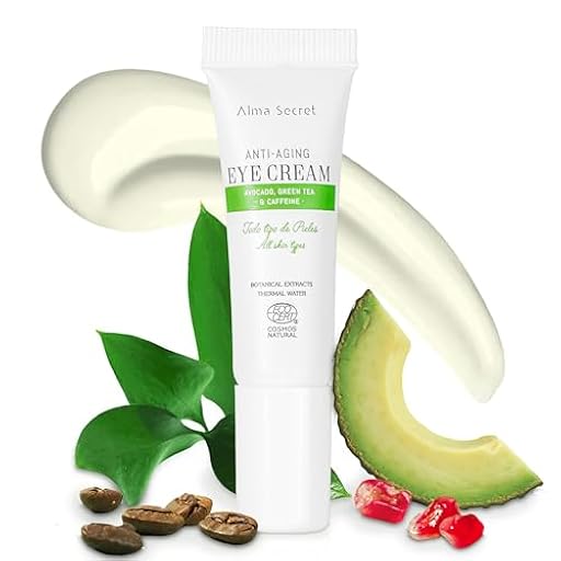 ALMA SECRET | Contorno de Ojos Antiedad con Aguacate, Té Verde y Cafeína - 10ml - Ojeras, Bolsas y Arrugas - Vegano, Antiage, ECOCERT - Coenzima Q10, Ácido Hialurónico y Probióticos | Ya disponible en tu tienda friki favorita! En mundofriki.es!