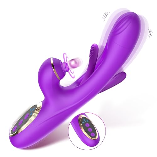 G Punkt Vibration für Frauen Klitoris, 3 in 1 Dildo Vibrator mit 10 Vibrations, 10 Klitorissauger & 10 Flattermodi, Clitoris Vibrator Sex Spielzeug für , Klitoris Stimulator für Sie
