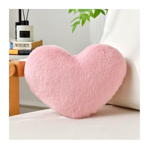 Oreiller coeur rose 2 pièces coussin mignon de maison textile déco - 3