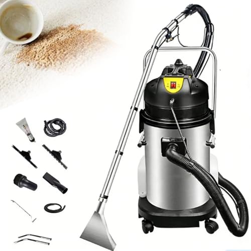 Máquina Comercial de Limpieza de Alfombras, Extractor Portátil Húmedo y Seco de 20L/30l con Aspiradora y Cepillo de Suelo Para Limpieza Profunda de Alfombras y Sofás 20L