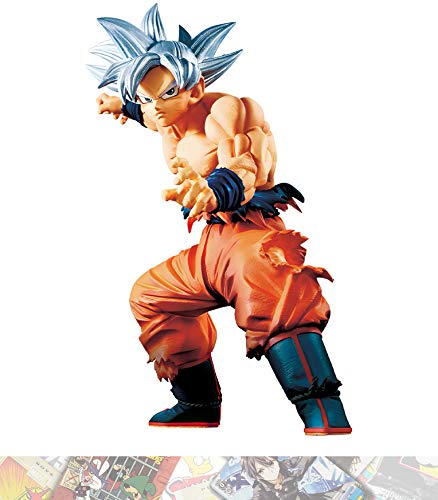 The Son Goku I [Ultra Instinct]: 20cm Ban Presto Dragonball Super Maximatic Statue Figurine & 1 D.B. Trading Card Bundle (39948)