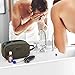 TOUPONS Men's Travel Toiletry Organizer Bag Canvas Shaving Dopp Kit TSA Approved (Army Green-1)