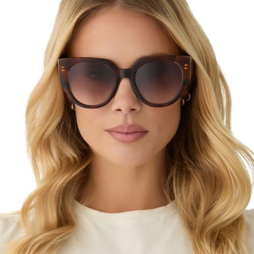 DIFF Ivy Designer Sunglasses for Women, UV400 Protection, Sequoia Tortoise + Brown Gradient2