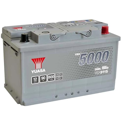 Yuasa YBX5115 12V 90Ah 800CCA Silver Sealed Maintenance Free High Performance Car Battery