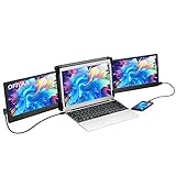 2 monitores 1 hdmi  OFIYAA P2 (12 \'\') Monitor Portátil Pantalla de Portátil Dos Pantalla Compatible con 13\'\'-16\'\' Mac PC/Notebook 12\'\' FHD Display IPS USB-A/Type-C/HDMI 4 Altavoces Ordenador de Monitor Laptop Pantallas