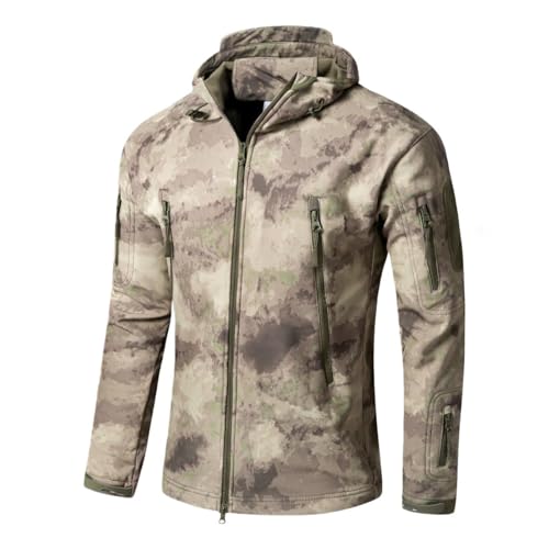 Chaqueta de senderismo táctica resistente al viento con interior cálido 7