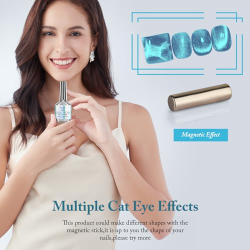 Esmalte de Gel Cat Eye con Imán 15 ml Azul miniatura 2