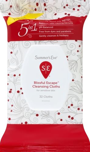 Image of Summer's Eve Blissful Escape Feminine Wipes, Gentle pH-Balanced Formula Helps Control Vaginal Odor, Resealable Pack, 32 Wipes (Pack of 12)