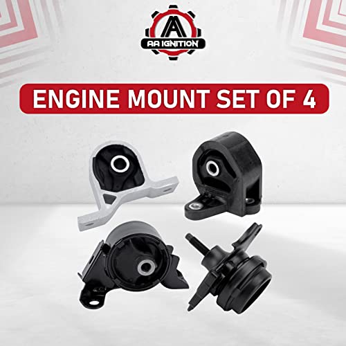 Engine And Transmission Mount Set Of 4 - Fits Honda Civic 2001-2005 1.7L With Automatic Trans - Replaces 50840-S5A-A81, 50840-S5A-990,50810-S5A-013, 50810-S5A-992, A6595, A6588, A6591, A4511 #TOP5