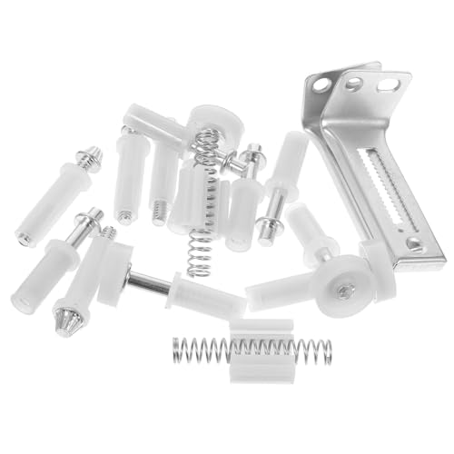 Kit de herrajes para puerta plegable de clóset con rodillos en acero inoxidable para reemplazo, fácil instalación y operación estable miniatura 1