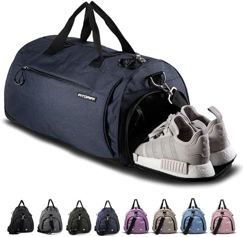 Fitgriff® Sports Gym Bag for Men and Women - with Shoe Compartment & Wet Pocket - Fitness Bag