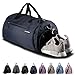 Fitgriff&reg; Sporttasche & Reisetasche f&uuml;r Damen und Herren - mit Schuhfach & Nassfach - Tasche f&uuml;r Sport, Fitness & Reisen - Trainingstasche, Gym Bag (Navy Blue, 48 x 26 x 25 cm (Small))