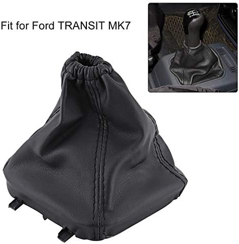 Miniatura 6 de Keenso SI-AT34003 - Funda universal para palanca de cambios de piel sintética, repuesto para Transit MK7, color negro