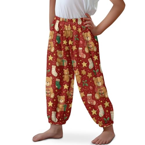 Image of Unisex Little Kids Yoga Trousers Bohemian Beach Pants Baggy Harem Activewear for Boys and Girls Age 3-10