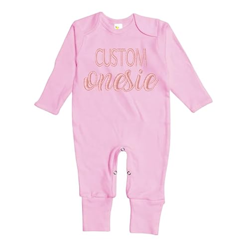 Custom Embroidery Baby Romper – Personalized Long Sleeve Onesie with