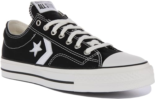 Converse, Unisex, Star Player 76 Premium Canvas, Black/Vintage White/Black, Men's 10.5, Women's 12.5, Medium