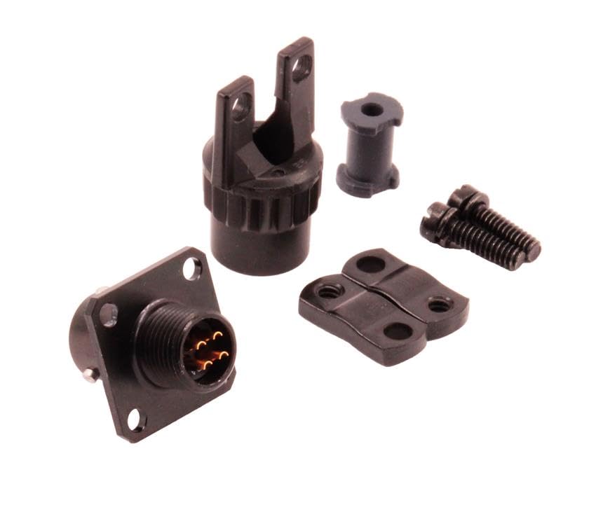 Amphenol, 58-150701-04P, Connector Miniature Cylindrical Circular RCP 8-4 ST Wall Mount