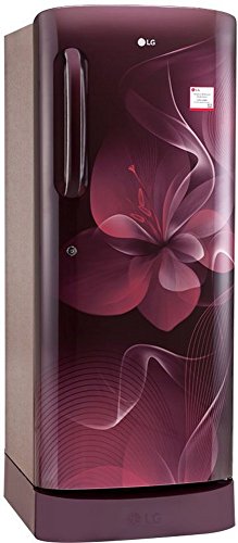 Image of LG 235 L 4 Star Direct Cool Single Door Refrigerator(GL-D241ASDX.DSDZEBN, Purple, Base Stand with Drawer, Inverter Compressor)