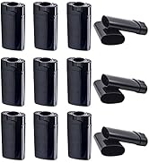 Sxminer 30 Pcs 15ml Black Empty Deodorant Container Oval Plastic Lip Balm Tube Twist-Up Refillabl...