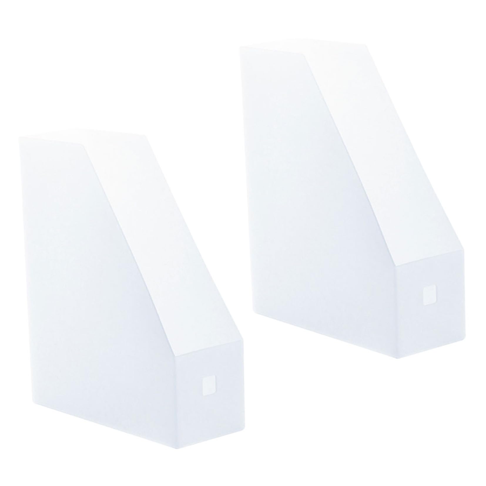 OHPHCALL 2pcs Transparent Plastic Document Rack Office Desktop File Organizer Shelves Sturdy Storage Holders for Books Files Papers Home Study Classroom Use