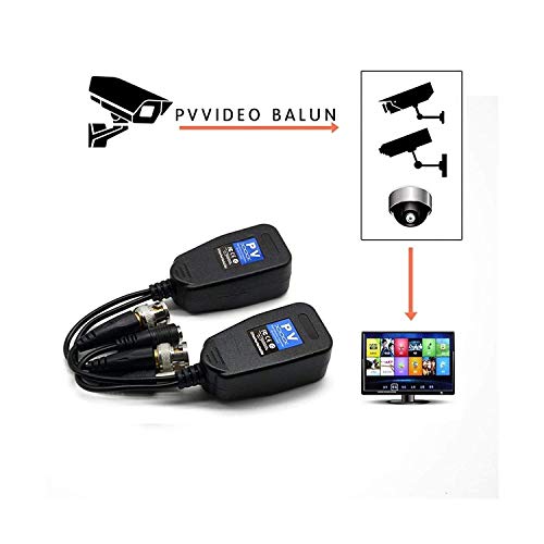 LipiWorld-8MP-PV-Passive-Video-Balun-BNC-DC-to-RJ45-Network-Transceiver-Cat5Cat6-Adapter-AHDTVICVICVBS-for-Full-HD-CCTV-DVR-Security-Surveillance-Camera-System