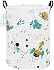Cesto de ropa sucia de tela plegable con diseño de astronauta espacial, impermeable, para juguetes y ropa de niños, regalo para guardería, dormitorio y baño 2