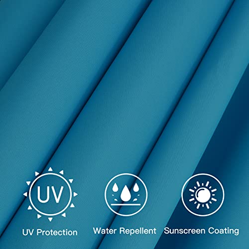 Sunnyglade 7.5Ft 6 Ribs Umbrella Canopy Replacement Patio Top Cover For Market Umbrella (Teal Blue) by Sunnyglade - Used condition - Image 2