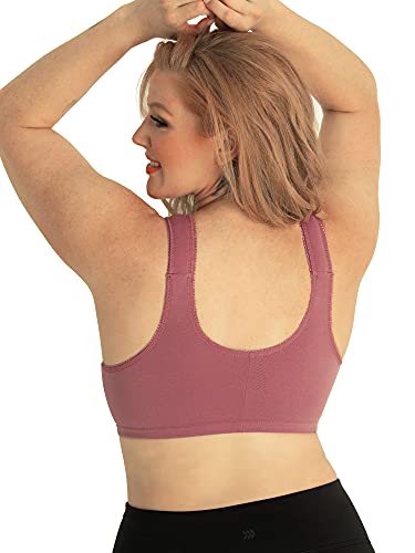 Image of LEADING LADY, Meryl, Front-Closure Cotton Bra, Comfort Sleep for Women, Breathable, Unlined, Full Coverage, Wireless, 36A-56H