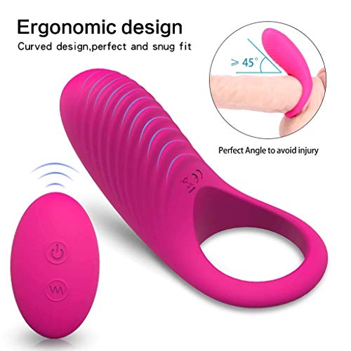 Juguetes de Anillo Masculino Relajación con Masajeador Remoto, Recargable por USB, Múltiple Modos de Vibración para Mujeres,para Hombres Hembra Pareja Ring Portátil