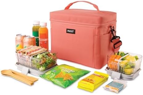 PackIt Freezable Newport Cooler, Collapsible, Reusable, Built with ECOFREEZE Technology, Wide Top Opening, Double Zip Closure, with Adjustable & Removable Shoulder Straps for Easy Carrying - Image 6