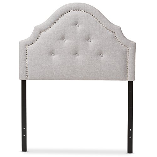Baxton Studio Cora Modern And Contemporary Greyish Beige Fabric Upholstered Twin Size Headboard #TOP5