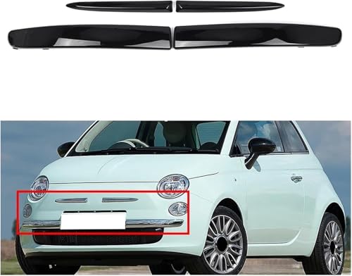 Renueva la parrilla de tu Fiat 500 (2007 a 2015) con este kit de rejillas delanteras de 4 uds 6