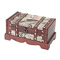 HMF 6408-123 Scrigno del Tesoro in Legno | 23 x 13 x 11 cm | Piccolo | America