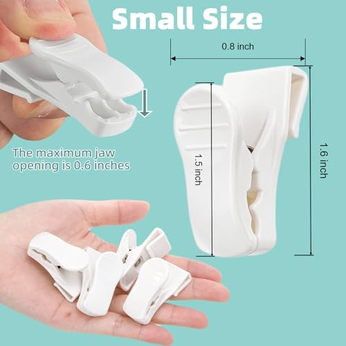 WRINGKIT Grid Wall Clips, Plastic Grid Panel Sign Holder Clips, Small White Wire Wall Clip, Gridwall Accessories Hooks for Hanging Pictures, Notes, Cards, Display Paper Holder for Retail, Home by WRINGKIT - Image 2