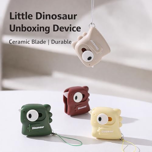 Image of 4 Pack Ceramic Box Cutter, Retractable, Mini, Cute, Box Opener, Built-In Magnetic, Small Box Cutter, Safe for Kids, Package Opener with Lanyard for Home, Office