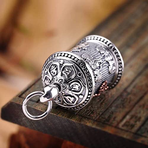 SIWAN Pingente De Prata Tailandês S925 Pingente De Roda De Oração Masculinopingente