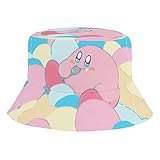 [RFSFOP] 星のカービィ 子供漁師の帽子 男の子と女の子用 屋外用サンバイザー 通気性 吸汗性 ファッション 耐久性 軽量 持ち運びに便利 自転車 子供 50cm