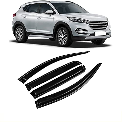 MUJING 4 Pieces Car Wind Deflectors, for Hyundai Tucson 2015-2020 Window Wind Deflectors Rain Guards