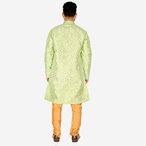 Image of Pro-Ethic Style Developer Men's & Boys Silk Floral Baap Beta Kurta Pajama Set | Father Son Matching Dresses | | (B-111)