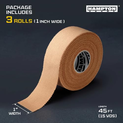 Image of Hampton Adams Athletic Sports Tape, Very Strong, Easy Tear, No Residue