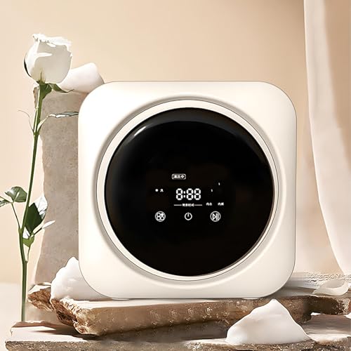 SHAHRYAR 3.5 L Secadora De Ropa Compacta De Carga Frontal De Capacidad,Esquinas Redondeadas para protección contra Impactos,para Prendas pequeñas, Ropa Interior y Calcetines Wall-Mounted