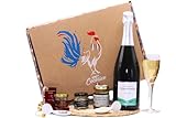 Coffret Champagne AOC - Colis gourmand de produits francais bio, 75cl...