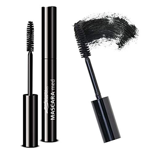 Medipharma Cosmetics Black Mascara Med - Paraben Free Mascara for Eyelashes, Dermatologist Tested for Sensitive Eyes, Promotes Eyelash Growth - Eyelash Thickening and Lengthening Mascara Eye Makeup