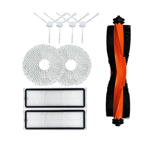 Robot Vacuum Cleaner Main Brush + Side Brush + Mop Cloth + HEPA Filter,Compatible for Xiaomi S10+ B108CN Self-Cleaning Mop 2 Pro B113CN .Robot Vacuum Replacement Parts