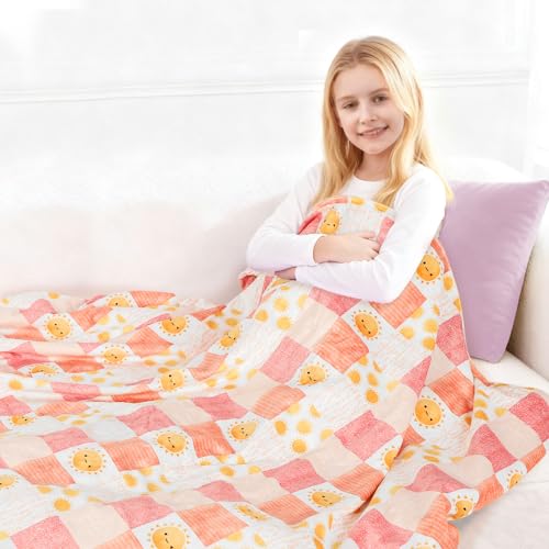 Image of Baby Blanket for Boys Girls, Super Soft Double Layer Mink Blankets with Dotted Backing, Lattice Sun Toddler Newborn Nursery Bed Blanket, Multicolor Printed Blanket, 50 X 60 Inches